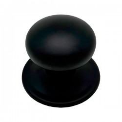 Pomo Puerta Negro Liso 70x80 Mm
