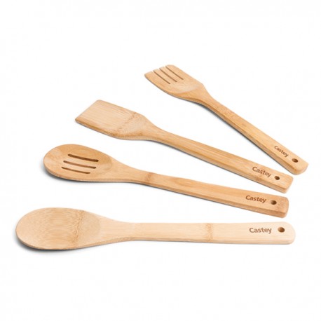 Utensilios Cocina Bambu 4 Pzas -