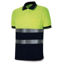 Polo A/v Bicolor Manga Corta Amarillo Xxl