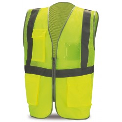 Chaleco A/v De Punto / Malla Amarillo M