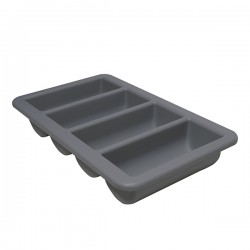 Portacubiertos Profesional Pp 4 Cavidades Gris 53x32,5x10