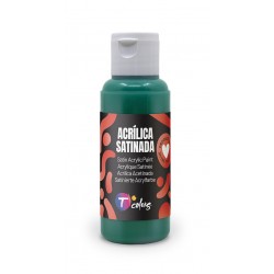 Pintura Manualidades Acrilica Verde Osc Sat 80 Ml