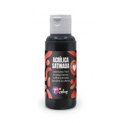 Pintura Manualidades Acrilica Negro Sat 80 Ml
