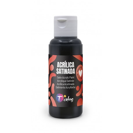 Pintura Manualidades Acrilica Negro Sat 80 Ml
