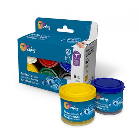 Pintura Manualidades Acril Set-6 Colores Surt 6x40 Ml