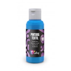 Pintura Textil Azul Cyan 80 Ml