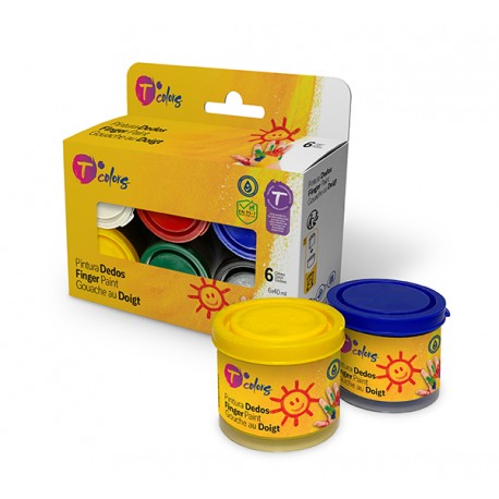 Pintura Dedos Set-6 Colores Surt 6x40 Ml