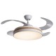 Ventilador Techo C/luz 3 Asp Retract Blanco/madera 105 Cm