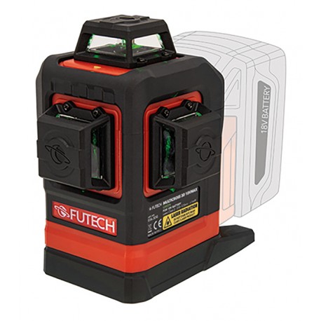 Medidor Laser Verde 3d S/bat +soport+malet 60 M