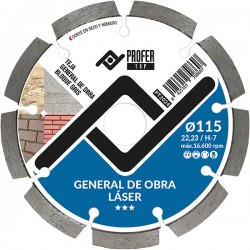 Disco Diamante General Obra Laser 115x7mm