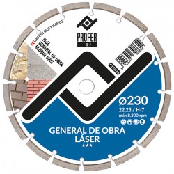 Disco Diamante General Obra Laser 230x7mm