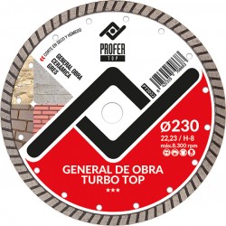 Disco Diamante General Obra Turbo Top 230x10mm