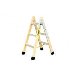 Escalera Madera Tijera 3+3 PeldaÑos Plabell