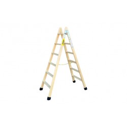 Escalera Madera Tijera 6+6 PeldaÑos Plabell