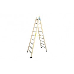Escalera Madera Tijera 9+9 PeldaÑos Plabell