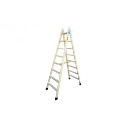 Escalera Madera Tijera 8+8 PeldaÑos Plabell