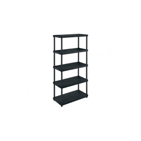 Estanteria Resina Negra 5 Estantes (incl) 120 X 45 X 187,5 C