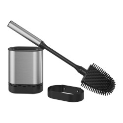 Escobilla Silicona Wc Negro Inox Metaltex