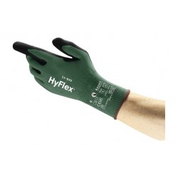 Guante Nitrilo Fortix Hyflex 11-842 Negro/verde T 9 Ansell
