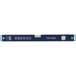 Nivel Aluminio Tubular 2 Burbujas Azul 050cm Tecwerk