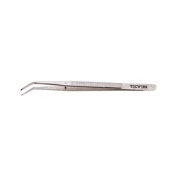 Pinza Precision Punta Curva Niquelada 155 Mm Tecwerk