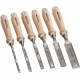 Formones Carpintero Mango Madera Juego 6pz 6-10-12-16-20-26