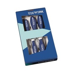 Dertornilladores Boca Plana 2,5-6,5mm Jgo 5pzs Tecwerk