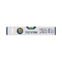 Nivel Aluminio Tubular 2 Burbujas Plata 030cm Tecwerk