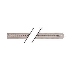 Regla Acero Inox Milimetrada Mm/1/2mm 500x30x1mm Tecwerk