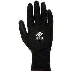 Guante Pu Negro B/6 T.8