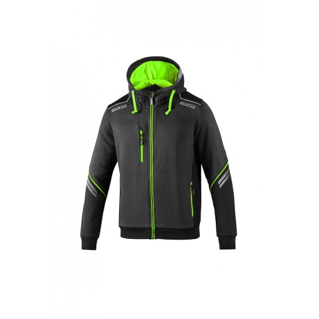 Sudadera TÉcnica Cremallera Gris/verde M