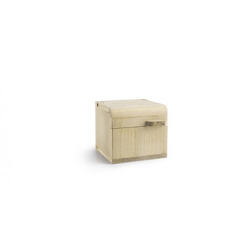 Salero Cocina Madera Haya Quadro 11x11x10cm