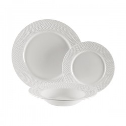 Vajilla Porcelana Relieve 18 Pz