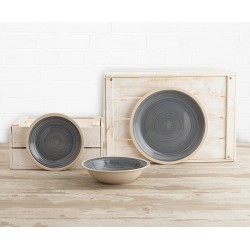 Vajilla Ceramica Grey Baltic 18 Pz