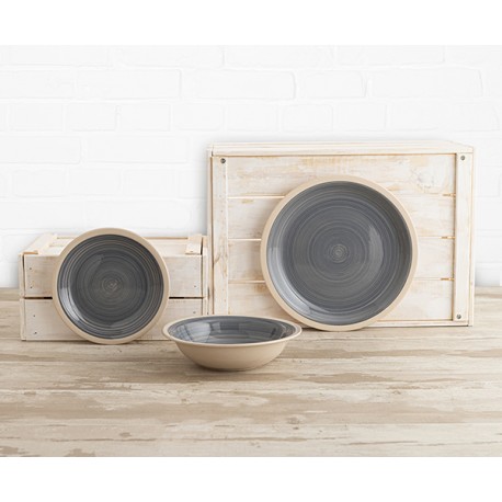Vajilla Ceramica Grey Baltic 18 Pz