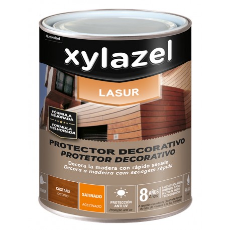 Protector Mad. Lasur Agua Sat CastaÑo 4 L