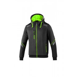 Sudadera TÉcnica Cremallera Gris/verde L