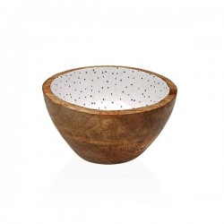 Bol Madera Esmalt Speckle 13x13x7 Cm