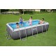 Piscina Pvc Rect 404x201x100cm Cart 6478lt Power Steel Ratan