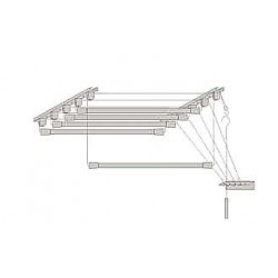Tendedero Techo 120cm Ac.ep. Bl Sube-baja Tend Y Tirad