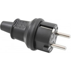Clavija Goma Proftt 16a Ip44 Neg 4,8 Mm