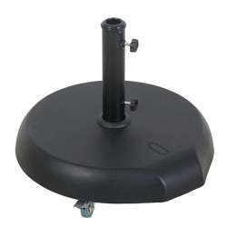 Pie Parasol Cemento Negro C/ruedas 35 Kg