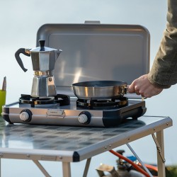 Cocina Gas 2 Fuegos C/tapa Camping Kitchen 2 2000w X2