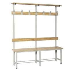 Banco Vestuario Con Percha Madera/metal 100 X 180 X 35 Cm Si
