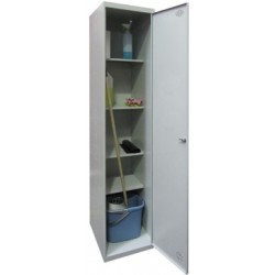 Armario Servicio 1 Puerta 4 Estantes Gris 180 X 40 X 40 Cm C
