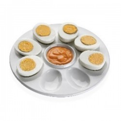 Bandeja Porcelana Redonda Huevos 8 Uds 20x20x2,2