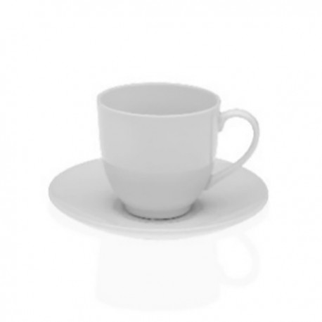 Taza Cafe/tÉ Porcelana Blanca Set-6 180 Ml
