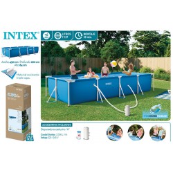 Piscina Rectangular C/depuradora 450x220x84