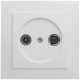 Base Tv Empotrar Blanco 9,5 Mm