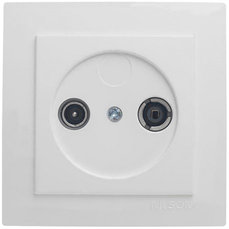Base Tv Empotrar Blanco 9,5 Mm